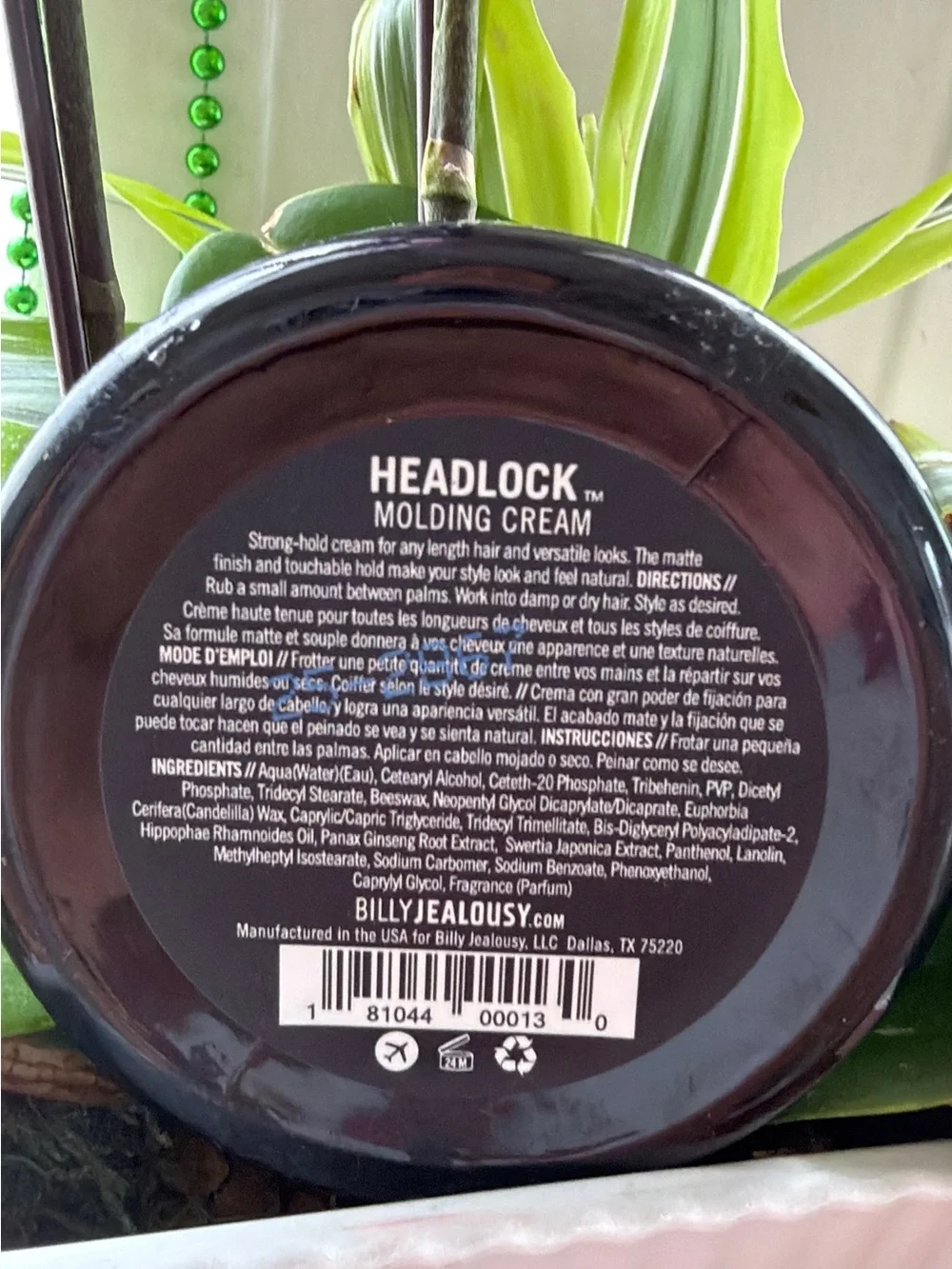 Billy Jealousy Black Styling Molding Cream Jar